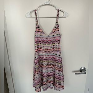 Aqua multi color mini dress small